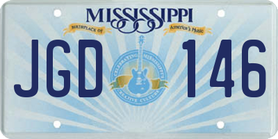 MS license plate JGD146