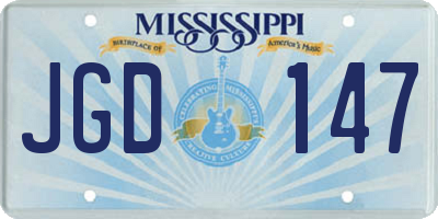 MS license plate JGD147