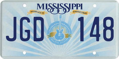MS license plate JGD148