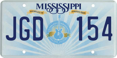 MS license plate JGD154