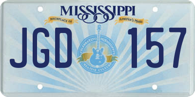 MS license plate JGD157