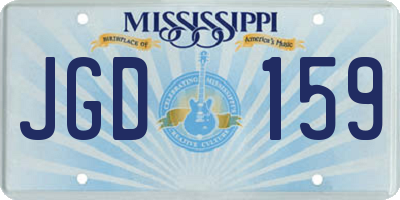 MS license plate JGD159