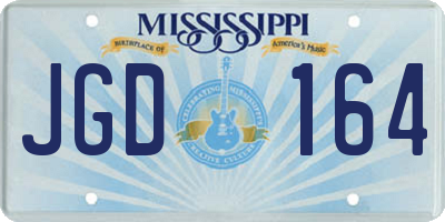 MS license plate JGD164