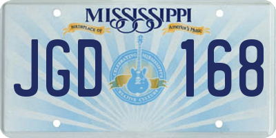MS license plate JGD168