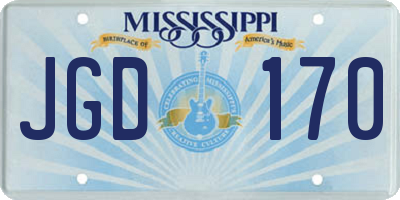MS license plate JGD170