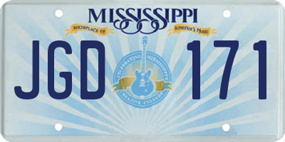 MS license plate JGD171