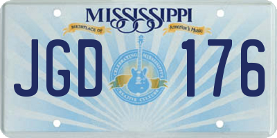 MS license plate JGD176