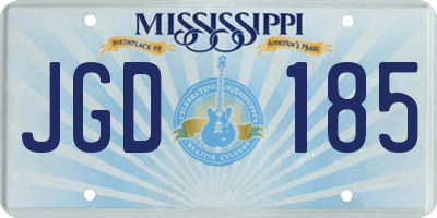 MS license plate JGD185