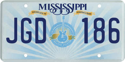 MS license plate JGD186