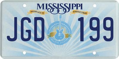 MS license plate JGD199