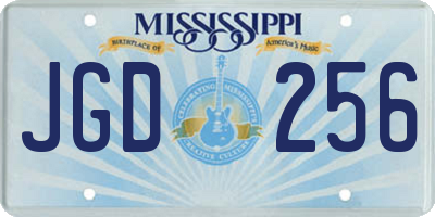 MS license plate JGD256