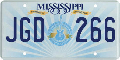 MS license plate JGD266