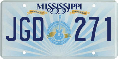MS license plate JGD271