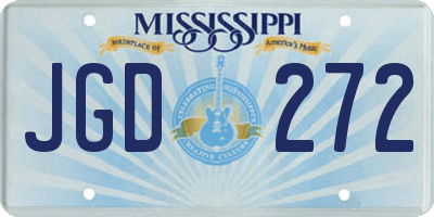 MS license plate JGD272