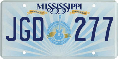 MS license plate JGD277
