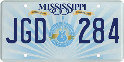 MS license plate JGD284