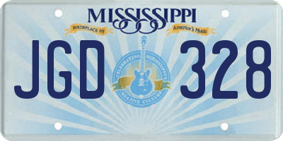 MS license plate JGD328