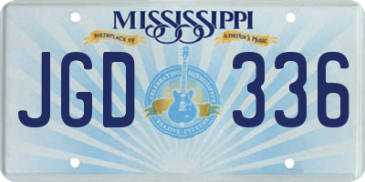 MS license plate JGD336
