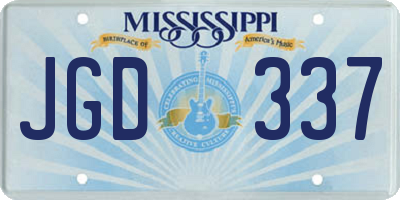 MS license plate JGD337
