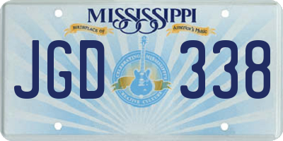 MS license plate JGD338