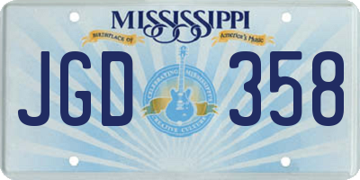 MS license plate JGD358