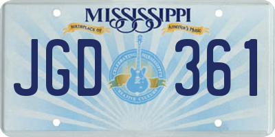 MS license plate JGD361