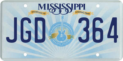 MS license plate JGD364