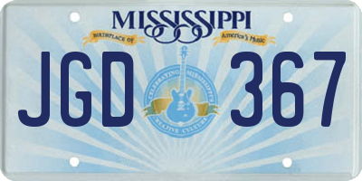 MS license plate JGD367