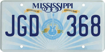 MS license plate JGD368