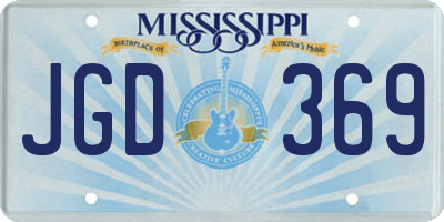 MS license plate JGD369