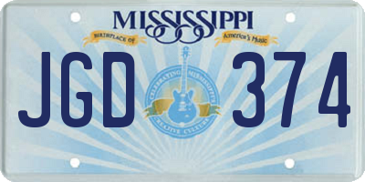MS license plate JGD374