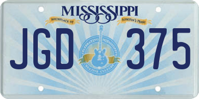 MS license plate JGD375