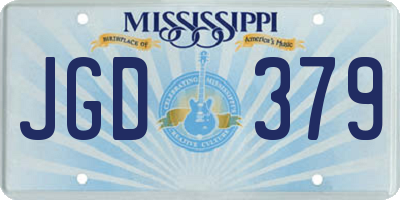 MS license plate JGD379