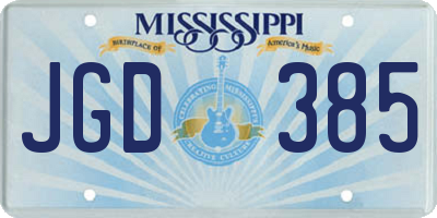 MS license plate JGD385