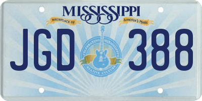 MS license plate JGD388