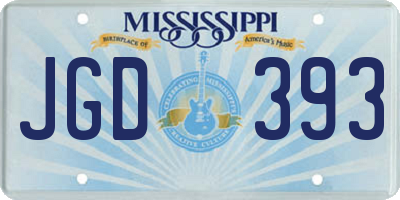 MS license plate JGD393