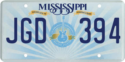 MS license plate JGD394
