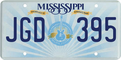 MS license plate JGD395