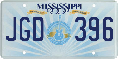 MS license plate JGD396