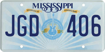 MS license plate JGD406