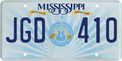 MS license plate JGD410