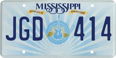 MS license plate JGD414