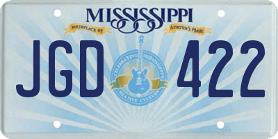 MS license plate JGD422