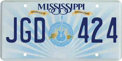 MS license plate JGD424