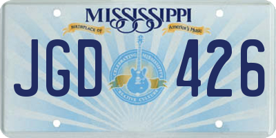 MS license plate JGD426