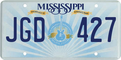 MS license plate JGD427