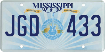 MS license plate JGD433