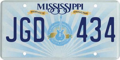 MS license plate JGD434