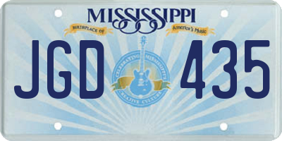 MS license plate JGD435