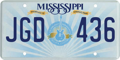 MS license plate JGD436